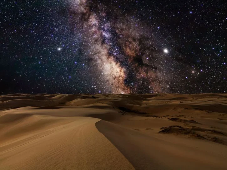 Night under the stars near Sam Sand Dunes