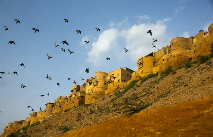 Sandstone ramparts of Jaisalmer Fort