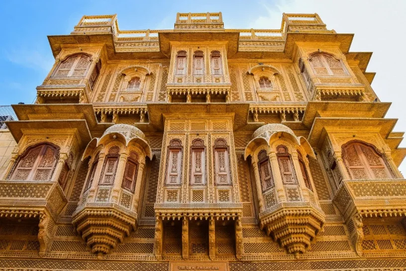 Golden sandstone walls of Jaisalmer Fort